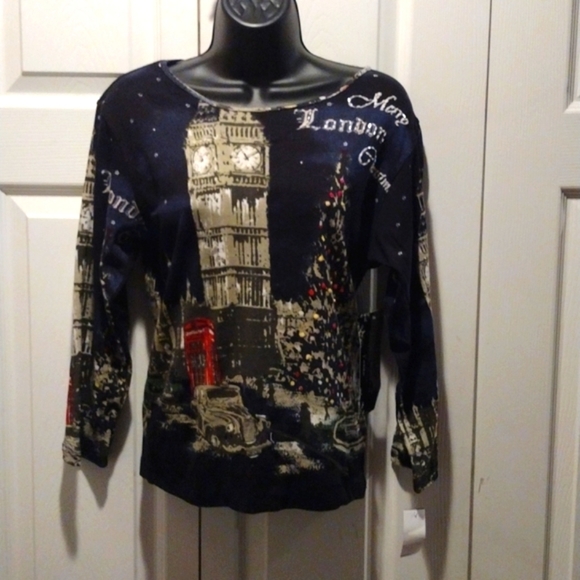 Jane Ashley petite Christmas Sweatshirt - Picture 1 of 5